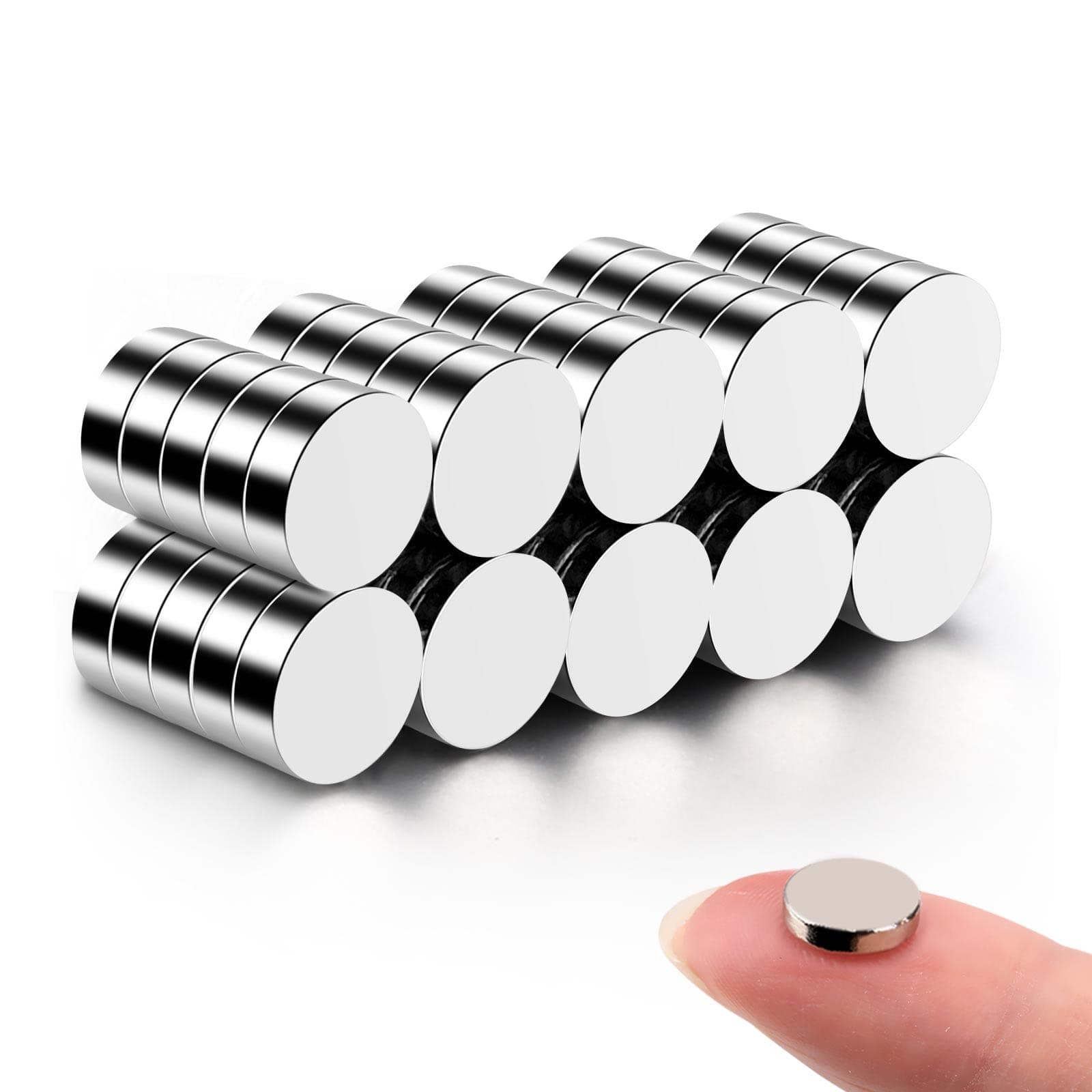 50Pcs Tiny Fridge Magnets, 8x2 mm Small Round Refrigerator Magnets, Magnets for Crafts, Office, Refrigerator, Whiteboard