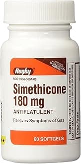 RugbySimethicone 180mg Softgels Anti-Gas 60 Ct