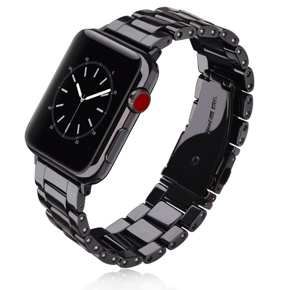 MaKTech Three-Piece Ceramic Bracelet Band Compatible with Apple Watch Series 8/7/6/SE/Ultra/2022