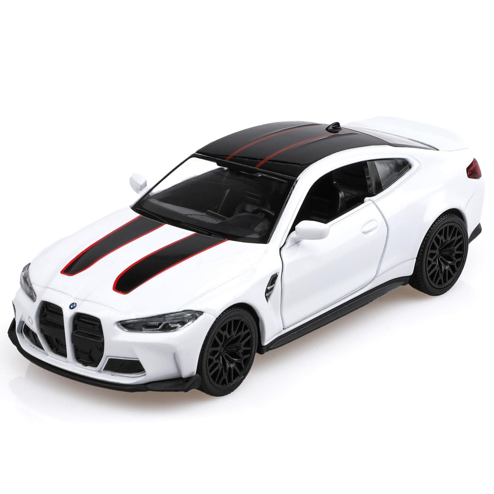1/36 Scale BMW M4 CSL Diecast Model Cars,Pull Back Vehicles BMW M4 Toy Cars,Cars Gifts for Boys Girls (White)