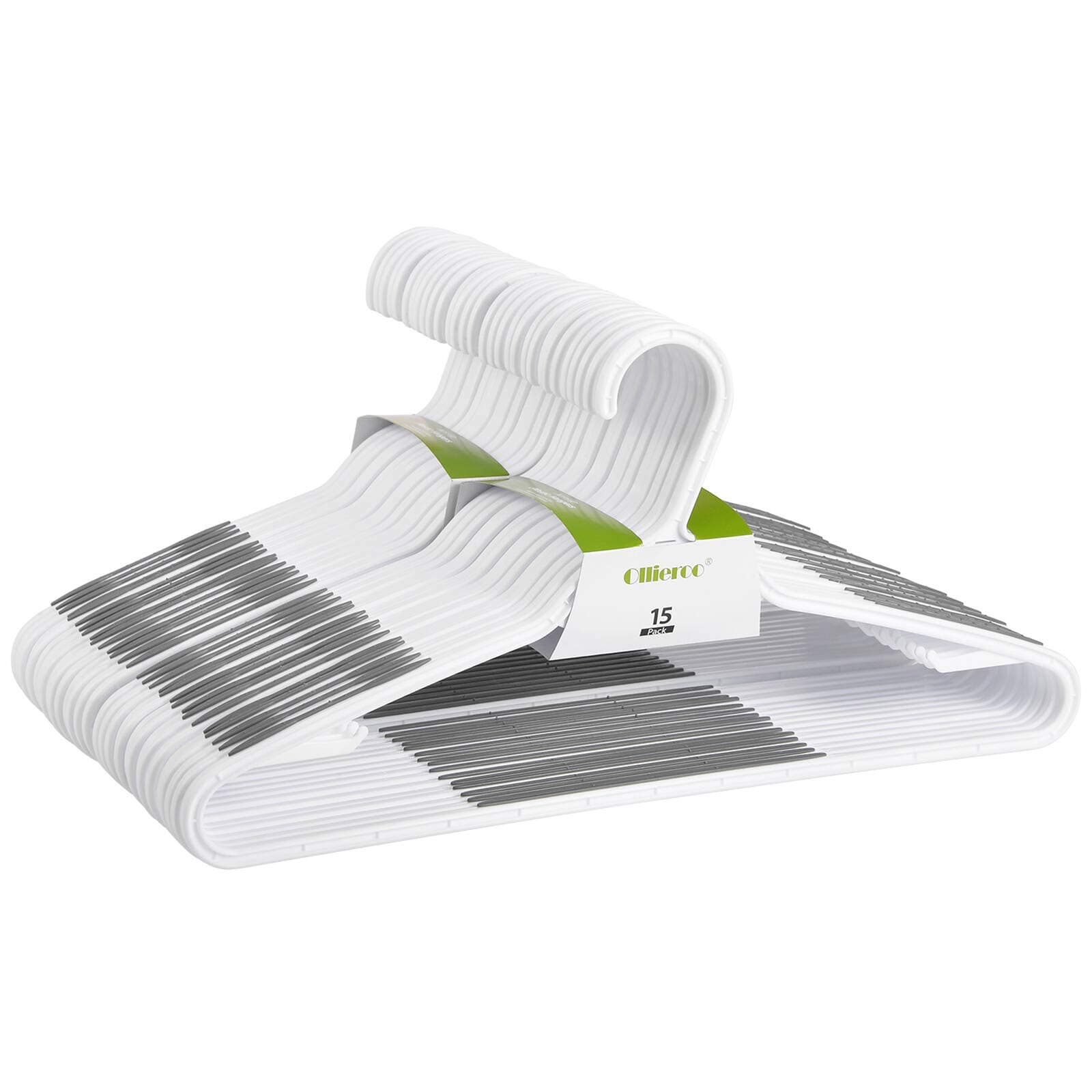 30 Pack Bendable Plastic Hangers Light-Weight Non-Slip Clothes/Suit Hangers(Grey)