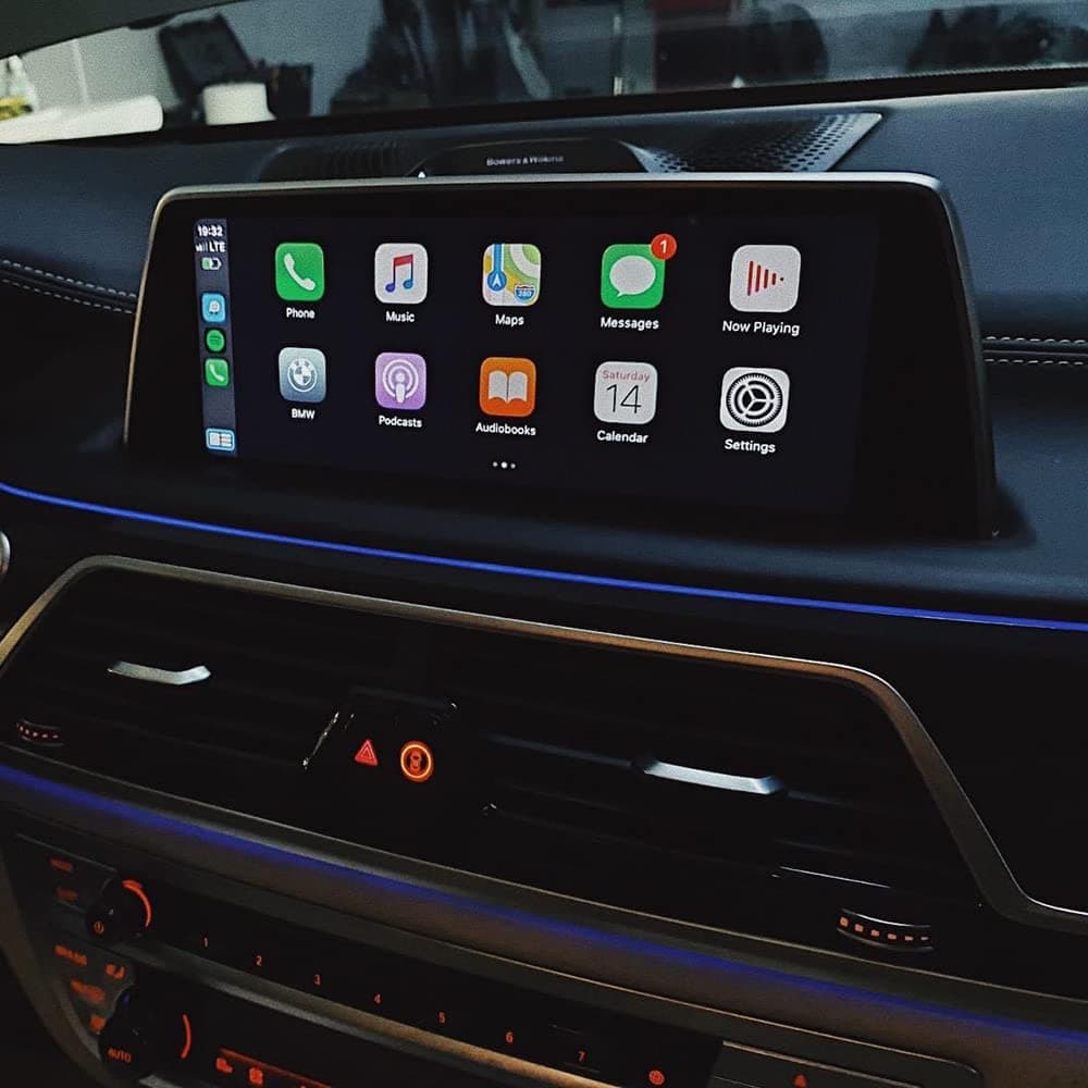 Car Video Interface Wireless Compatible with Apple CarPlay for BMW with EVO System Series 1 2 3 4 5 7 X1 X3 X4 Mini 2017-2018 Car Play Module Reverse Camera Kit Support OEM Map/Call/Android Auto