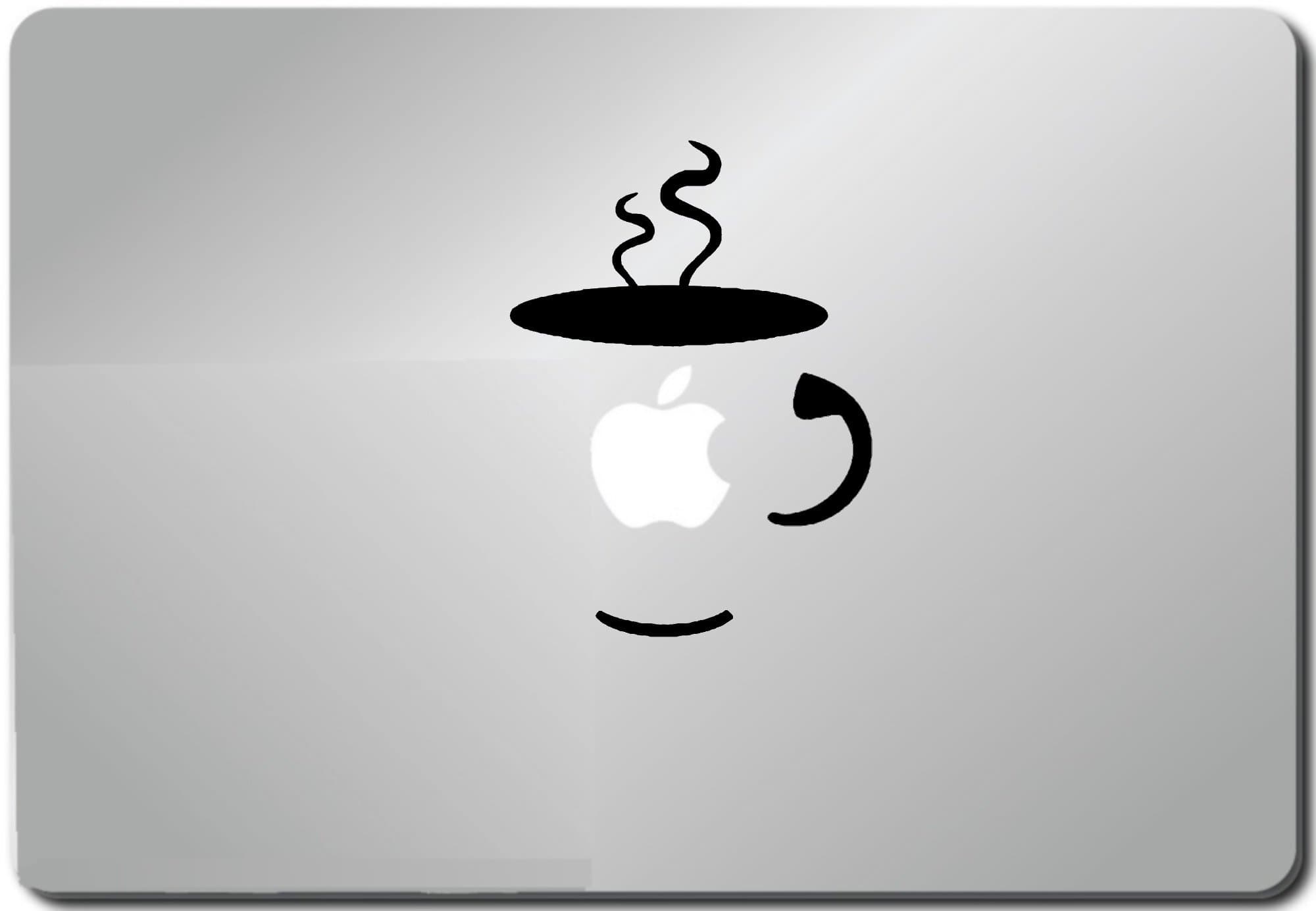 Bargain Max Decals - Coffee Cup - Sticker Decal Notebook Car Laptop (Black)