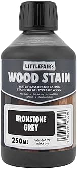 Littlefair's Wood Stain Water-Based - (Ironstone Grey) – Non-Toxic, Eco-Friendly & Quick Drying - Easy-to-Apply, Concentrated Formula for All Wood Types – 250ml