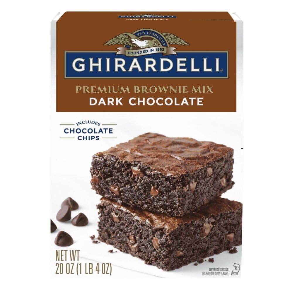 Dark Chocolate Premium Brownie Mix, Includes Chocolate Chips, 20 oz Box