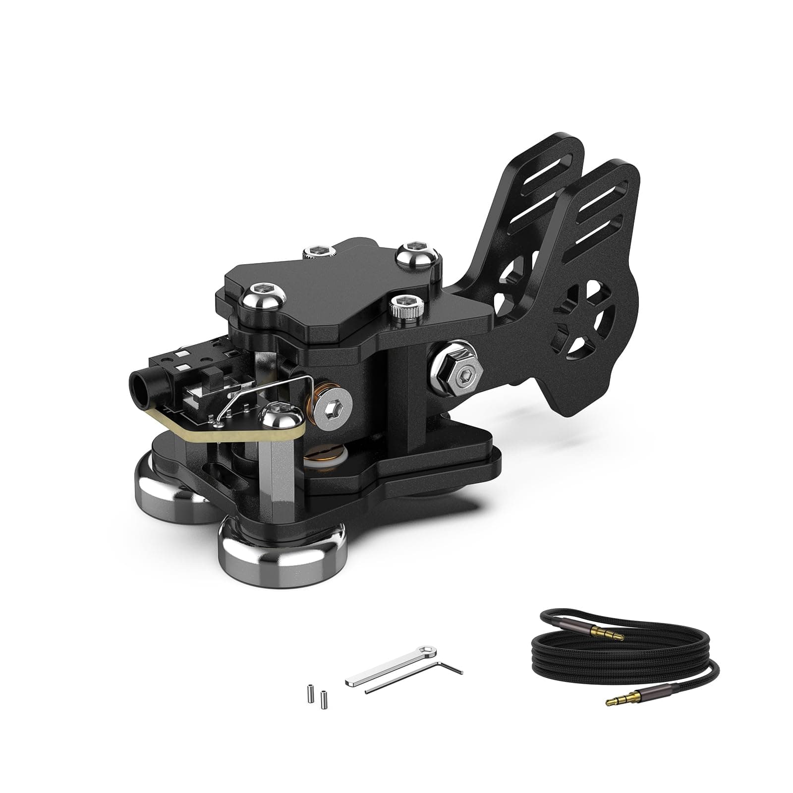 - Mini Key Morse Radio HAM Send Telegram Double Paddle Morse Code Key with Stainless Steel Body Three Neodymium Magnets Base Black