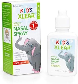 Natural Xylitol Saline Nasal Spray for Kids - Daily Decongestant, Nose Moisturizer, 0.75 fl oz (Pack of 2)