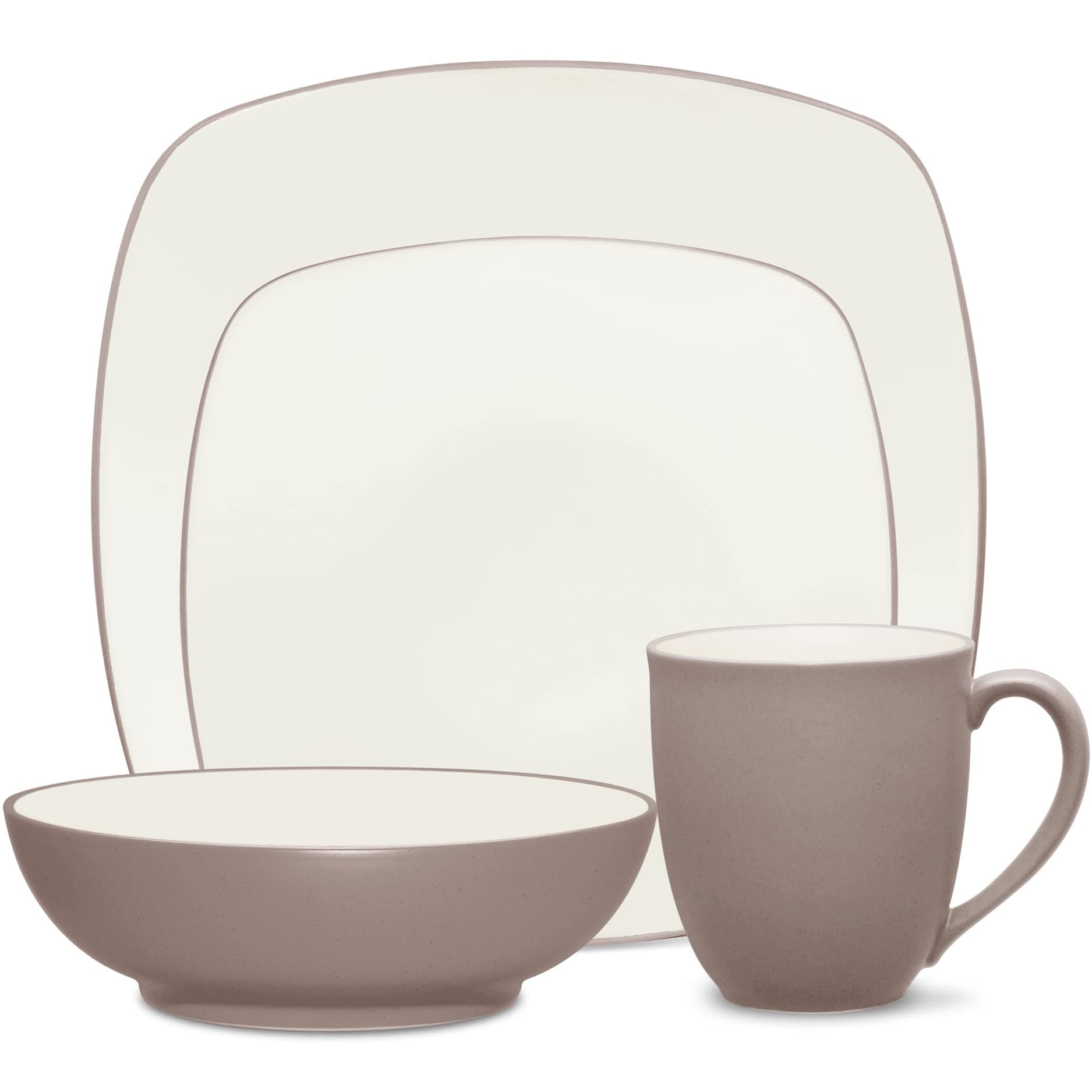 Noritake Colorwave Clay 4-Piece Square Place Setting, Service for 1