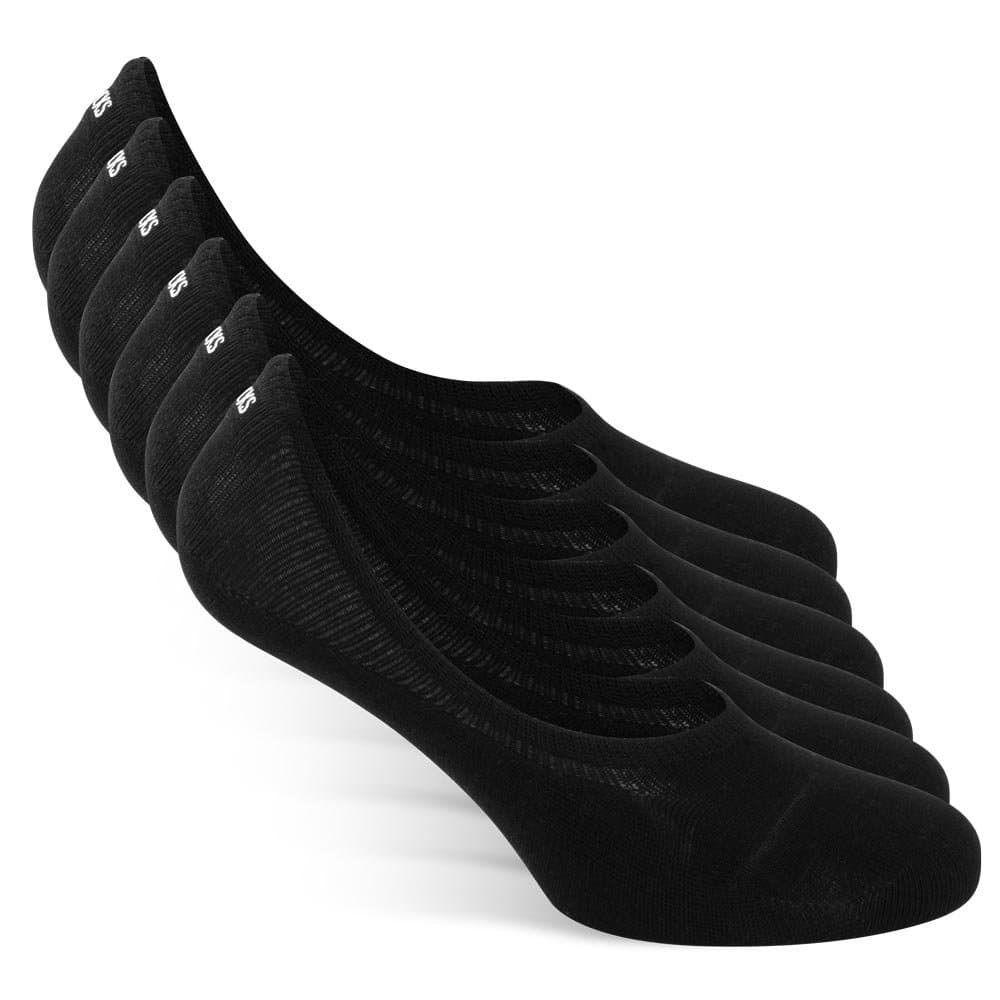 Snocks No Show Socks (Black, 47-50)