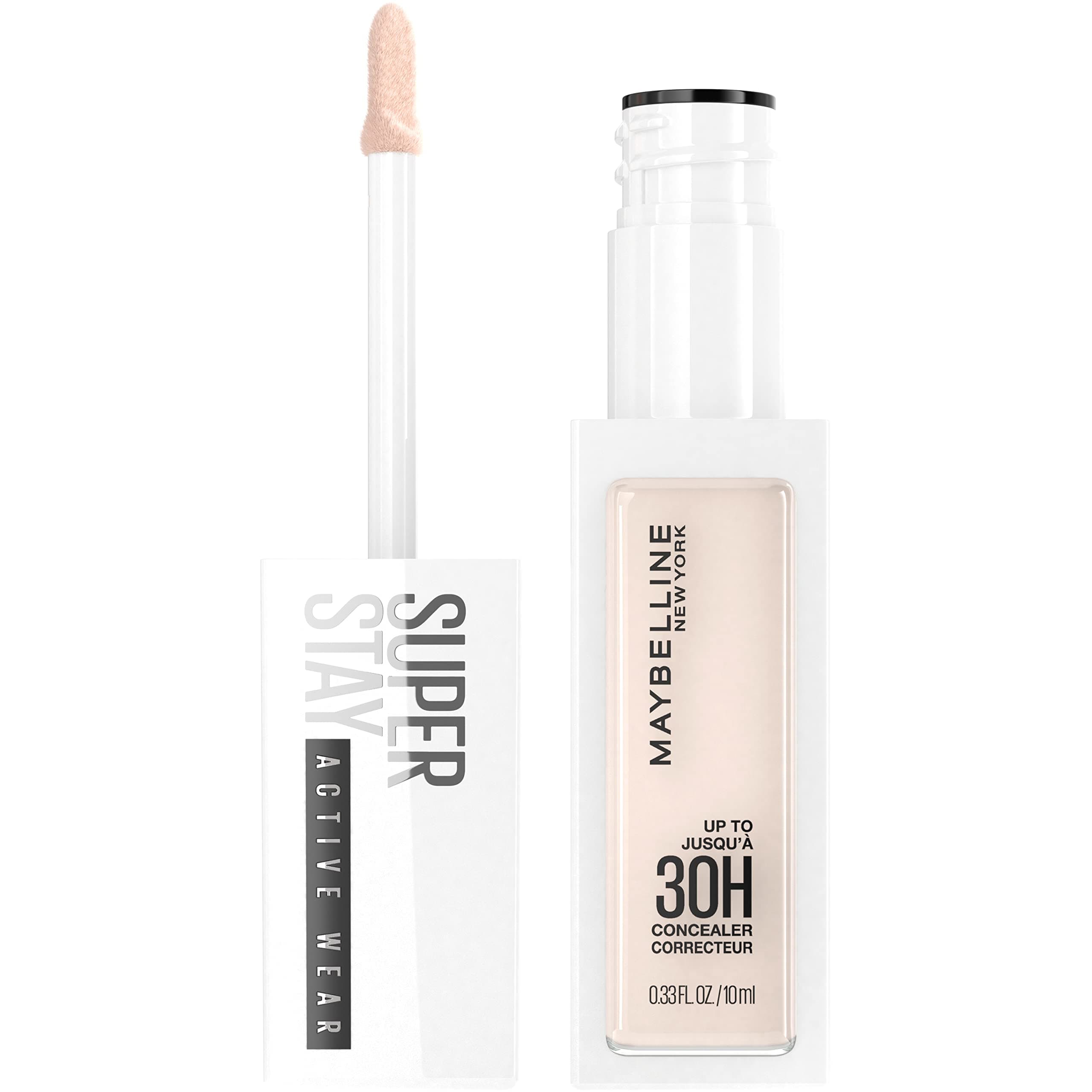 Super Stay Liquid Concealer Makeup, Full Coverage Concealer, Up to 30 Hour Wear, Transfer Resistant, Natural Matte Finish, Oil-free, Available in 16 Shades, 01, 1 Count