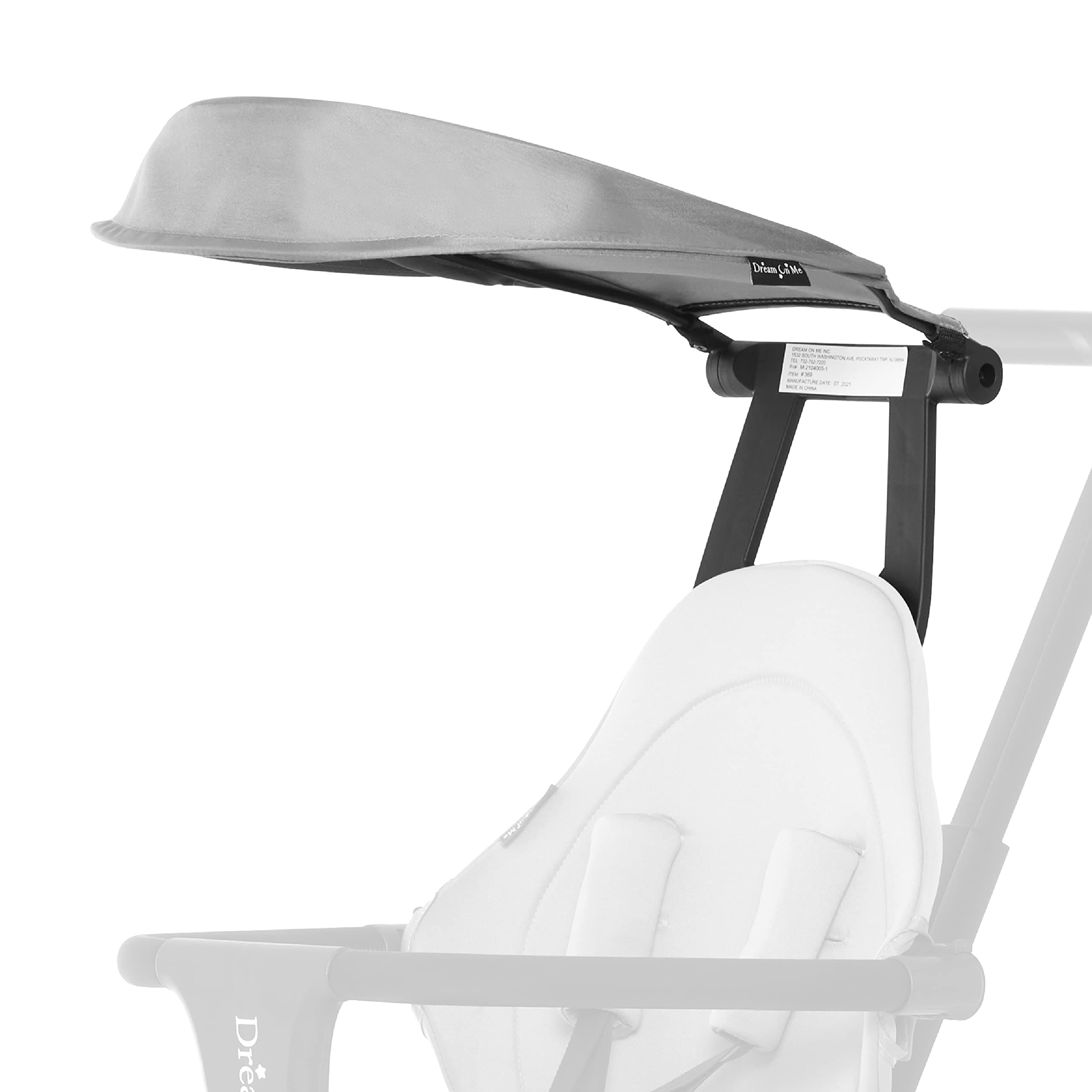 Dream On Me Drift Rider Stroller Canopy, Sturdy Design, Quality Fabric, Easily Attachable, Sun Protection in Grey