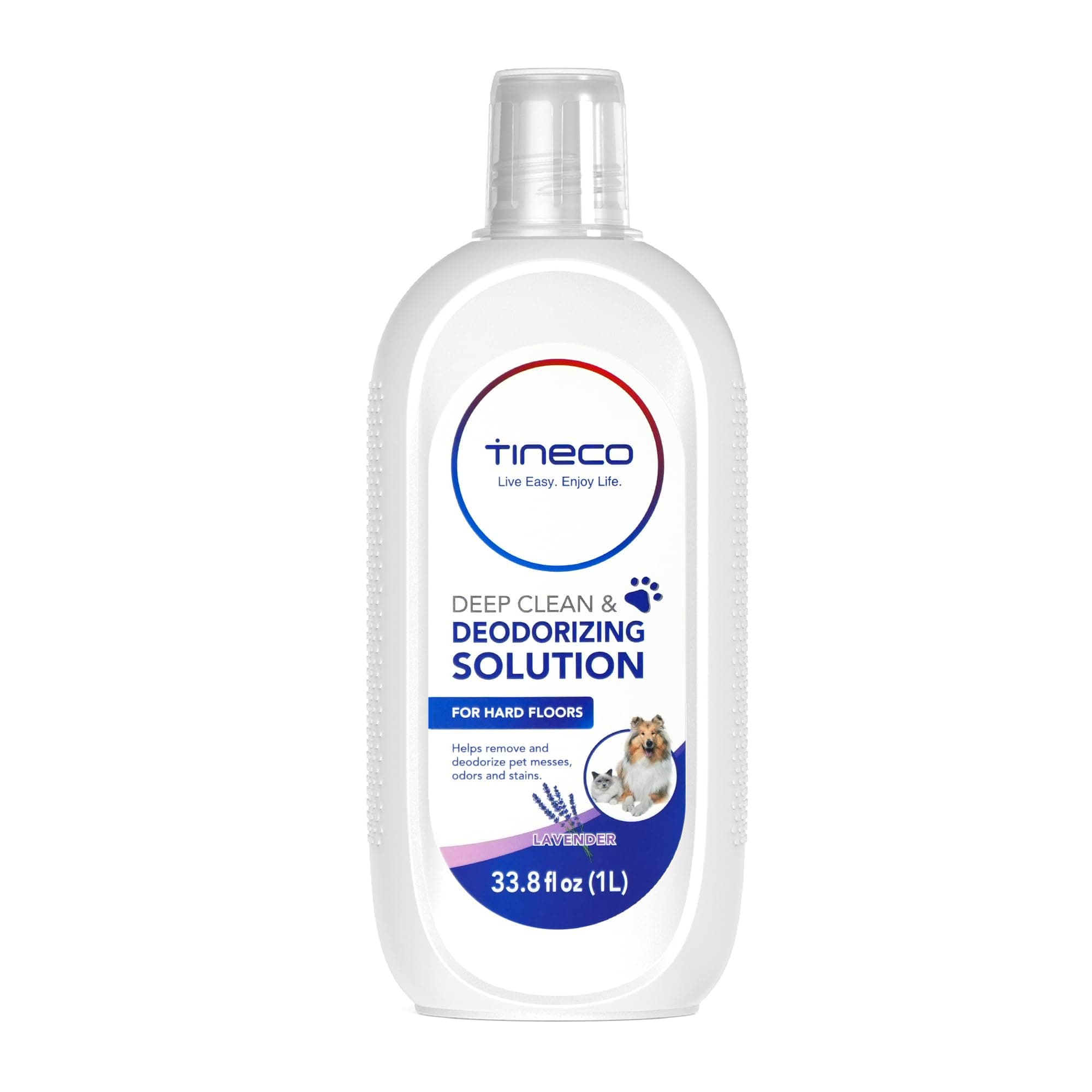 Tineco Floor Cleaning Solution 1L (33.8oz), Lavender Scent, Deep Cleaner for Multi-Hard Floors, Compatible with iFLOOR & FLOOR ONE S3/S5/S6/S7/S9 Artist & S6/S7/S9 Master Series, Non-Steam Compatible