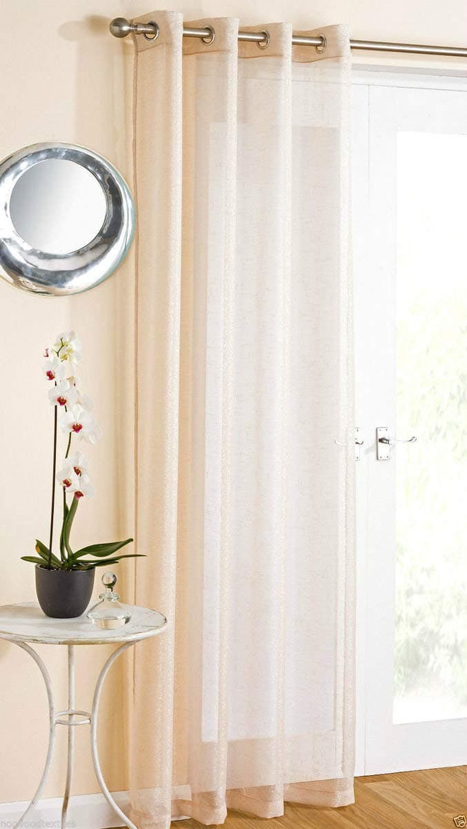 Marrakesh Curtain Single Panel Colour: White, Size: 137cm W x 122cm L