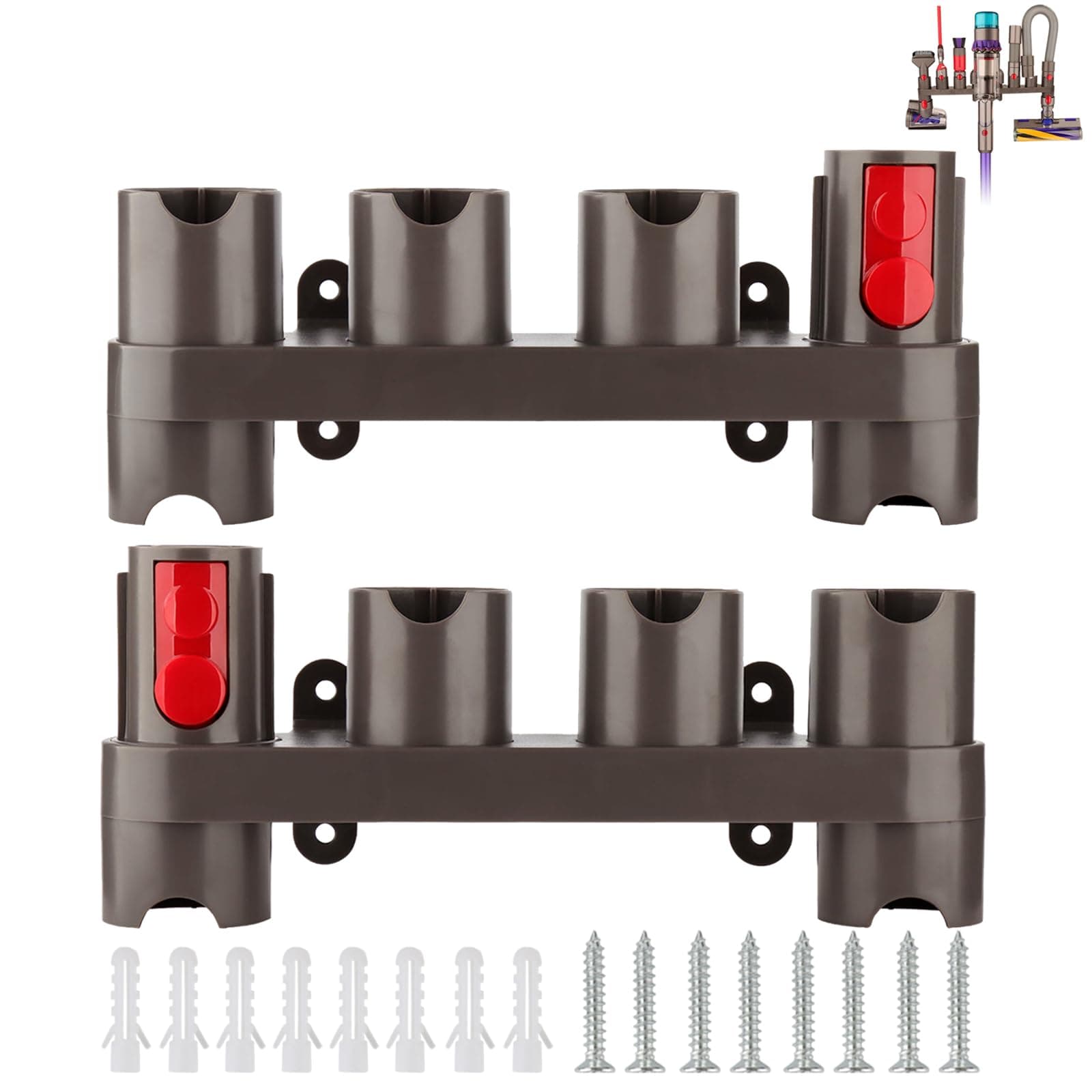 RTop Docking Station Accessory Holder Attachments Organizer for Dyson Gen5 V15 V12 V7 V8 V10 V11 SV10 SV11 Vacuum Cleaner Accessories Tools (2 Pack, 10 Storage Sockets)