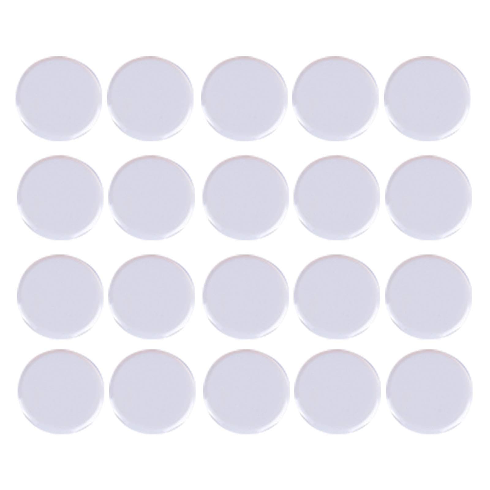 20-Piece White Magnets whiteboard Button Round Plastic for The Office School, 30 mm (White)