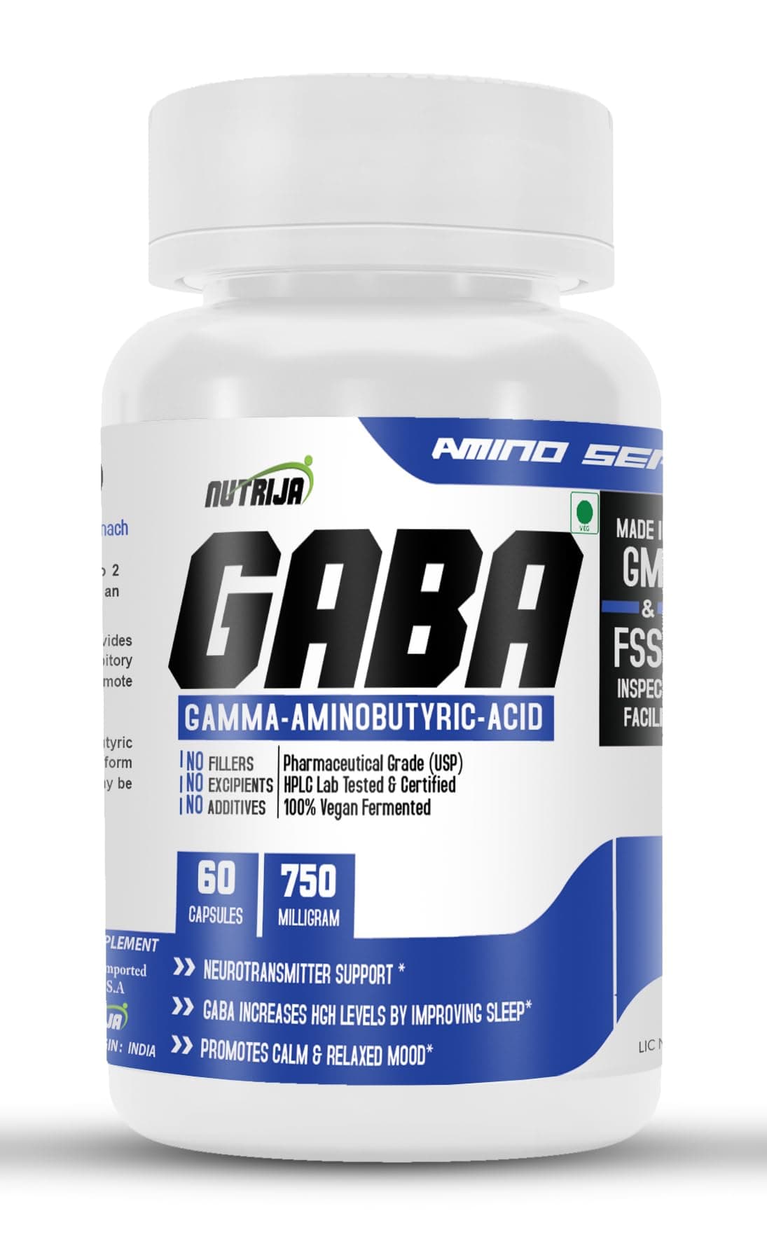 GABA 750MG Supplement (120 Capsules)