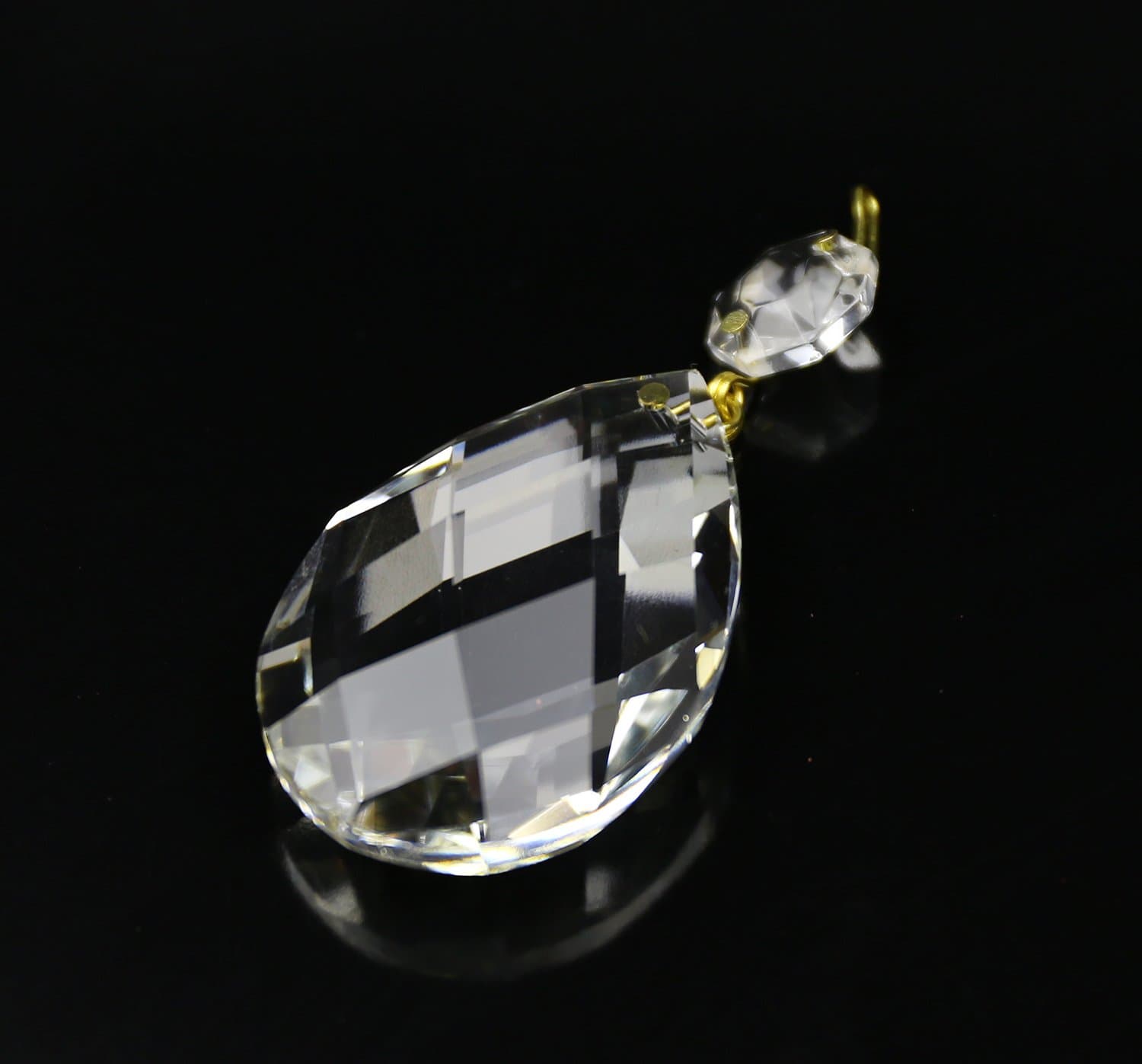 Clear Diamond Cut Crystals Pack of 10