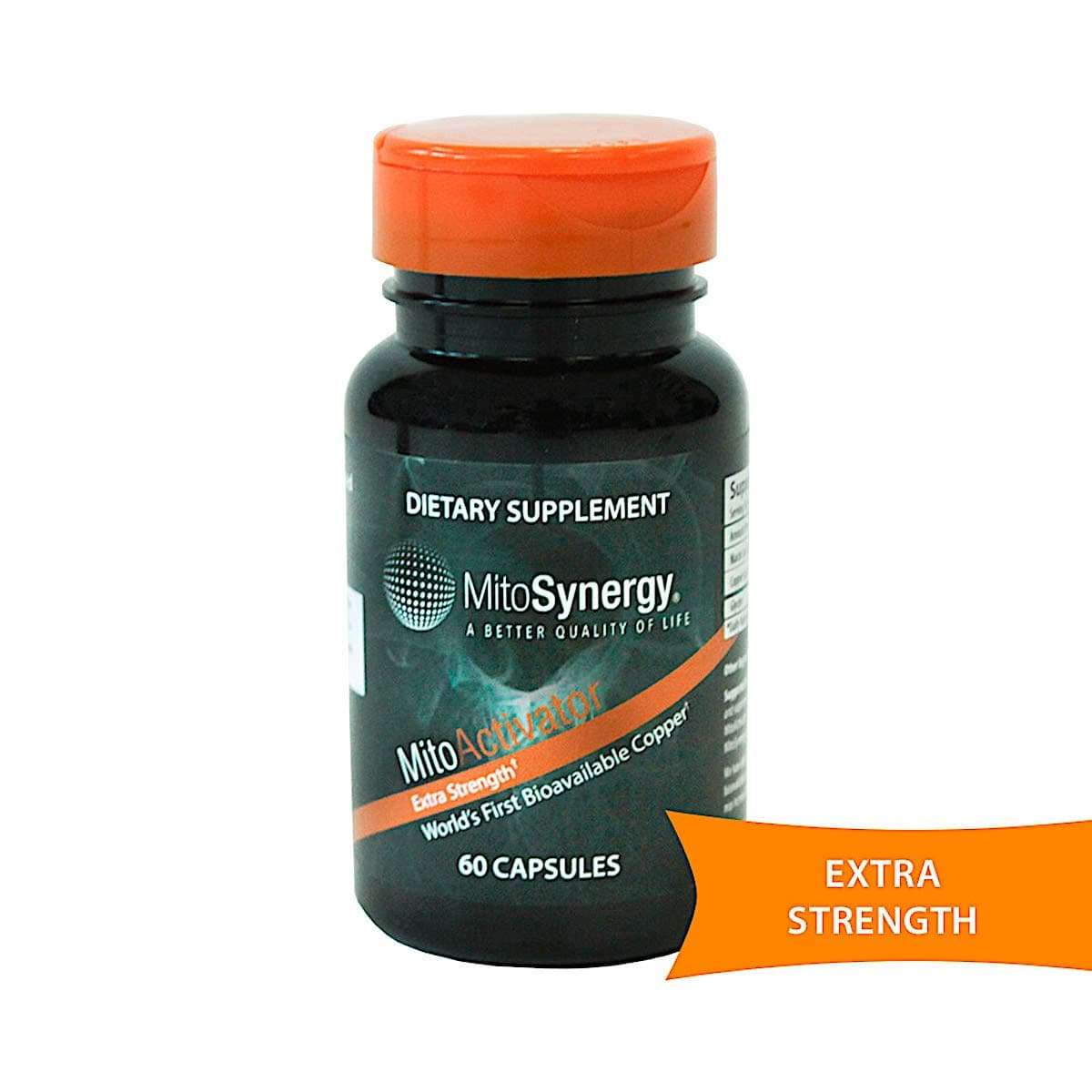MitoActivator Extra Strength - Highly Bioavailable Copper Mineral Supplement - Patented Nutrient Complex - 60 Capsules