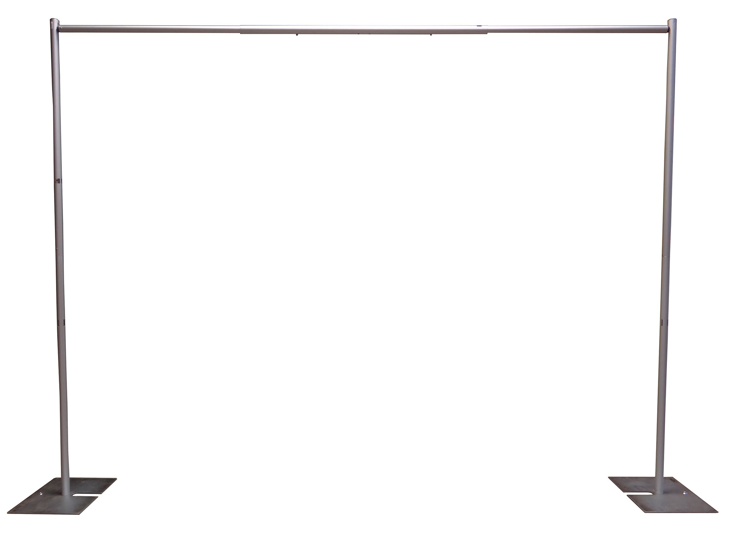 OnlineEEI 8 Foot Tall Fixed Height Portable Pipe and Drape Backdrop Kit 8ft x 10ft (No Drapes)