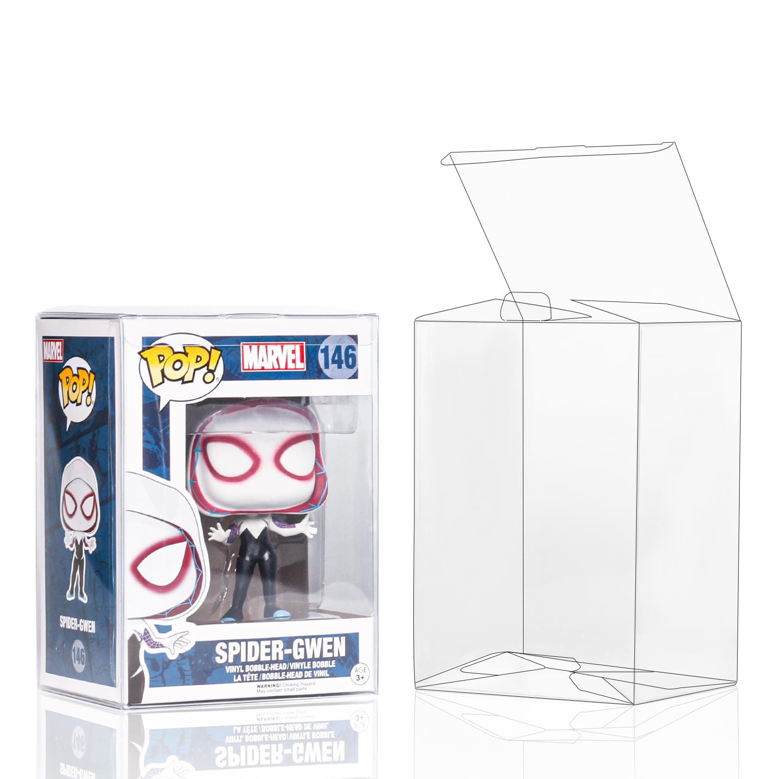 20 Pack Protectors Case for Funko Pop 4" Figures, Ultra Thick 0.5mm - No Film Peeling - Crystal Clear Heavy Duty Display Box for Collectible Vinyl Figurines Storage (20)