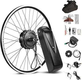 Yose Power Waterproof 26Inch 500W Ebike Conversion Kit with 48V 13Ah Battery for Cassette 26" Electric Bike Rear Wheel, Electric Bicycle Hub Motor Kit, LED Display, Installation Tool