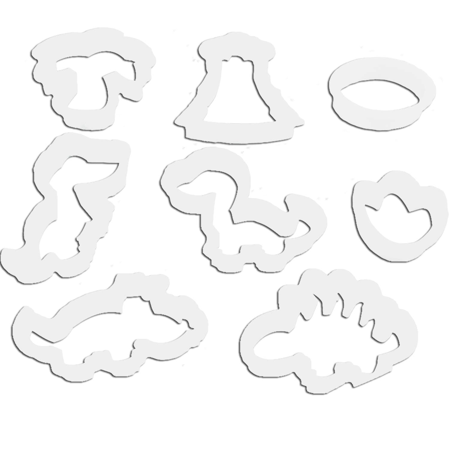 Dinosaur Cookie Cutter Set - 8 Piece Set- Cake Mold Cooking Tips Make Fun Cookies - BPA Free,Food Grade Plastic