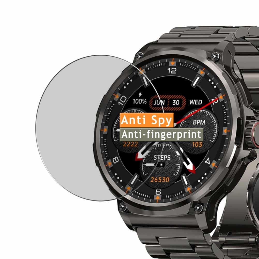 Vaxson Privacy Screen Protector, compatible with TICWRIS Power 1.85" smart watch smartwatch Anti Spy Film Protectors Sticker [ Not Tempered Glass ]