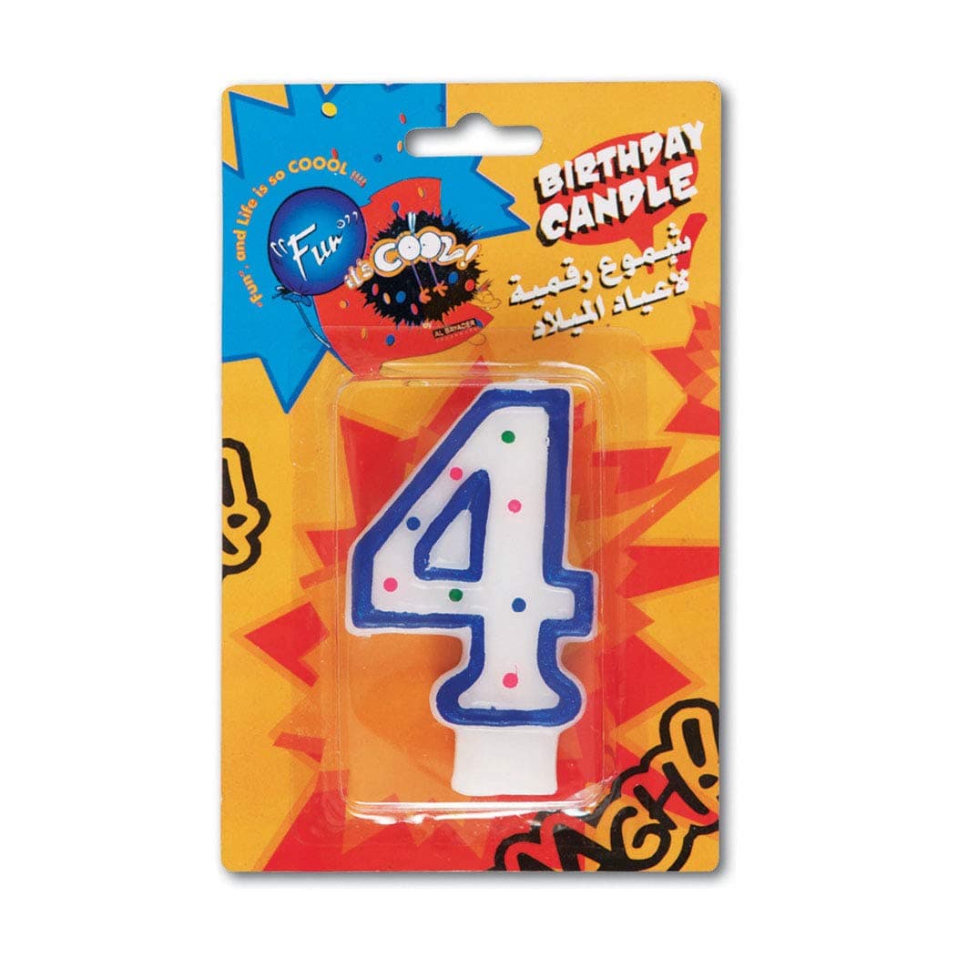 Fun Its Cool Birthday Candle - Number 4