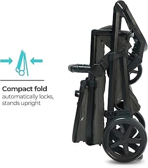 Mompush Meteor2 Baby Stroller 2-in-1 with Newborn Mode, Compatible with Infant Car Seat Adapter Included, Full-Size Bassinet Strollers for Family Outings