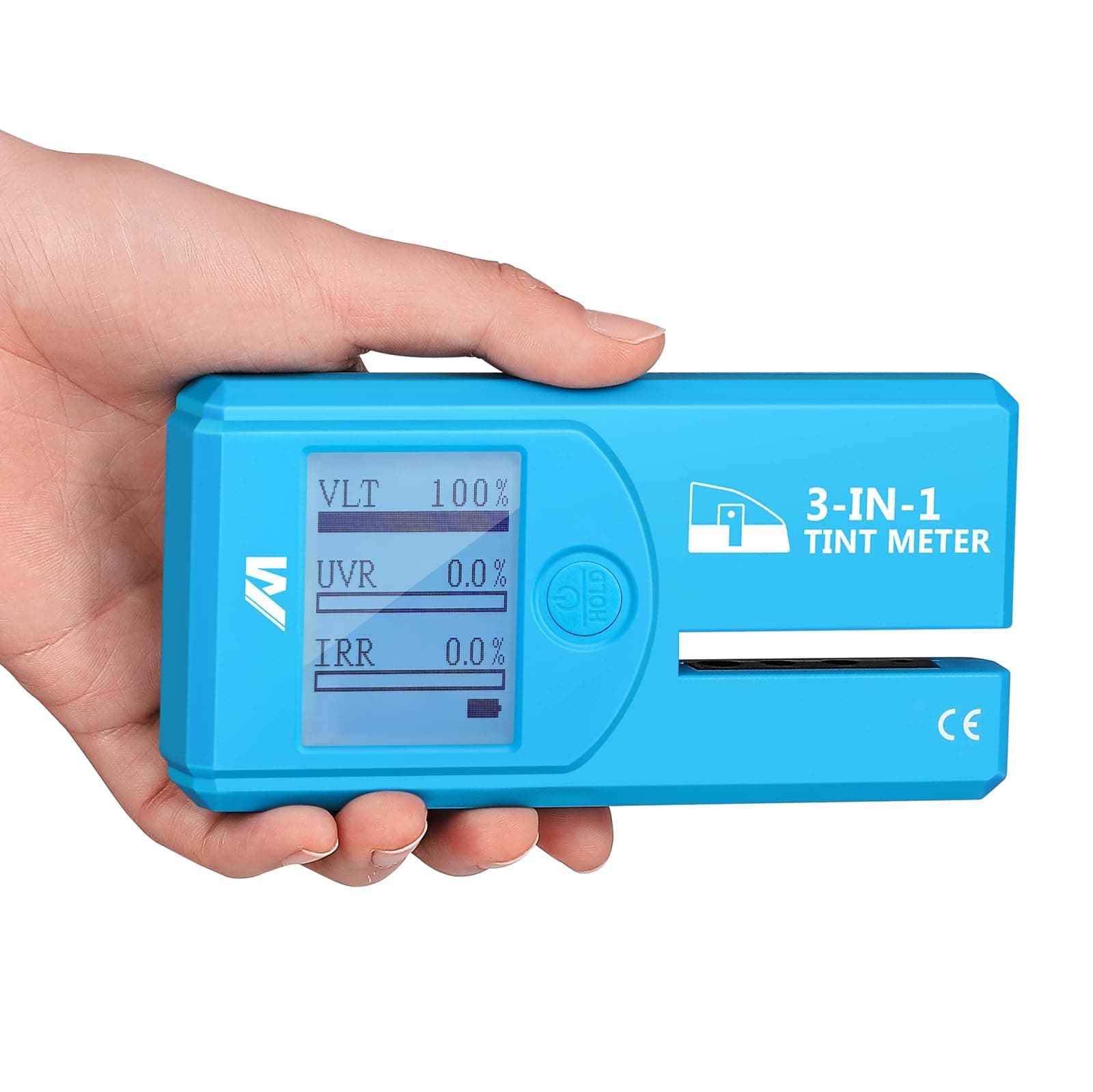 Tint Meter, Digital Window Tint Meter, 3-in-1 Solar Film Transmission Meter, UV IR Rejection Meter Spectrum Tester ONLY for Roll Down Windows