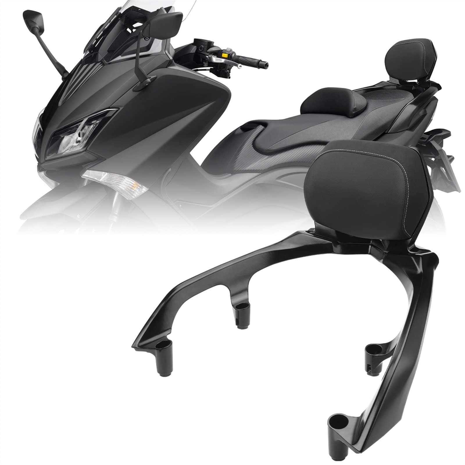 VERDDE Accessories Motorcycle Passenger Seat Rear Backrest Frame Back Rest Cushion For Y&amaha Tmax530 DX SX TMAX560 T-MAX Tmax 530 560 2017-2021