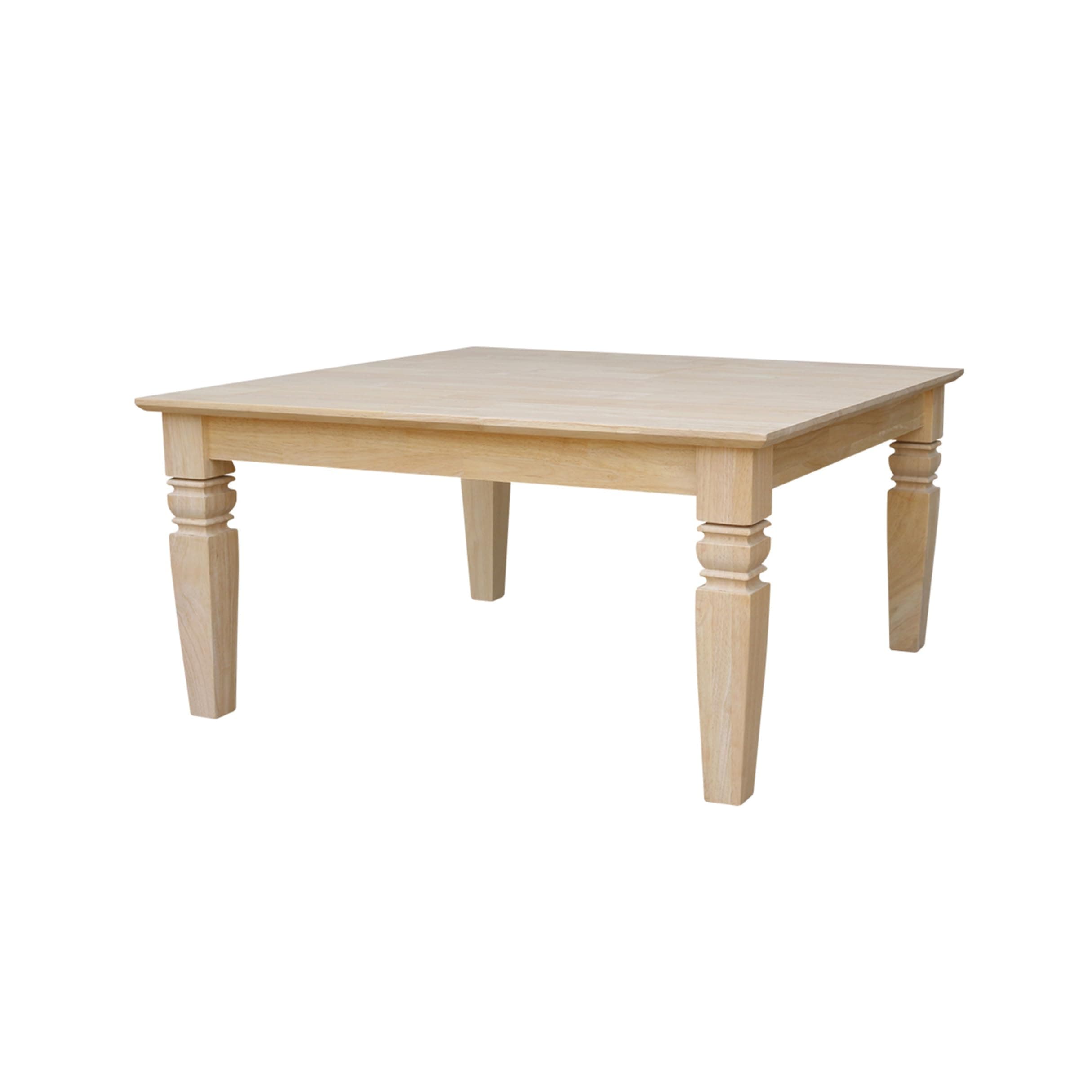 International Concepts Java Square Coffee Table Unfinished