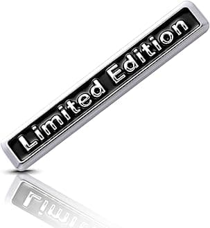 Grevosea 3D Car Limited Edition Logo Stickers Silver Metal Car Stickers Emblem Badge Car for Auto Moto Motorcycle Windows Door PC Tablet Laptop Accessories Tuning Gift