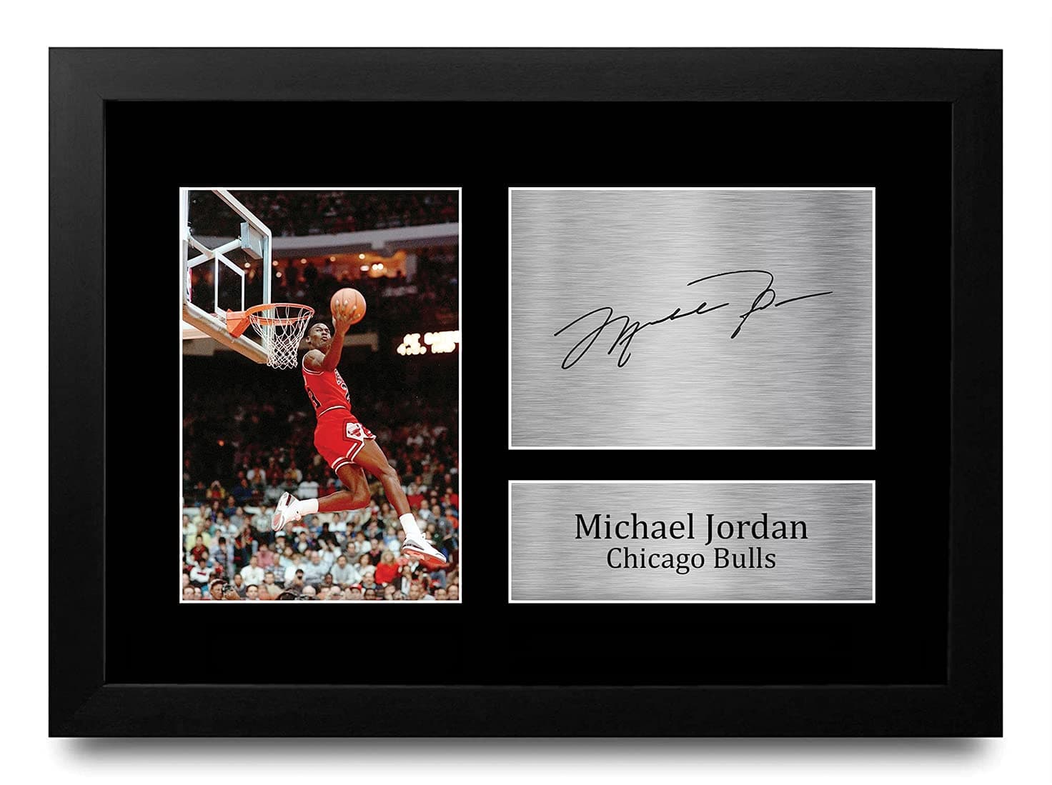 FR Michael Jordan Gift Signed FRAMED A4 Printed Autograph Chicago Bulls Gifts Photo Display