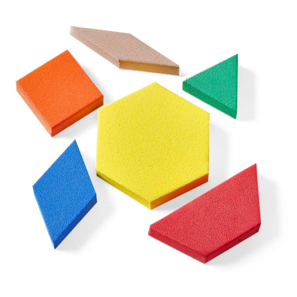 ETA hand2mind ManipuLite Pattern Blocks Starter Set, Set of 100
