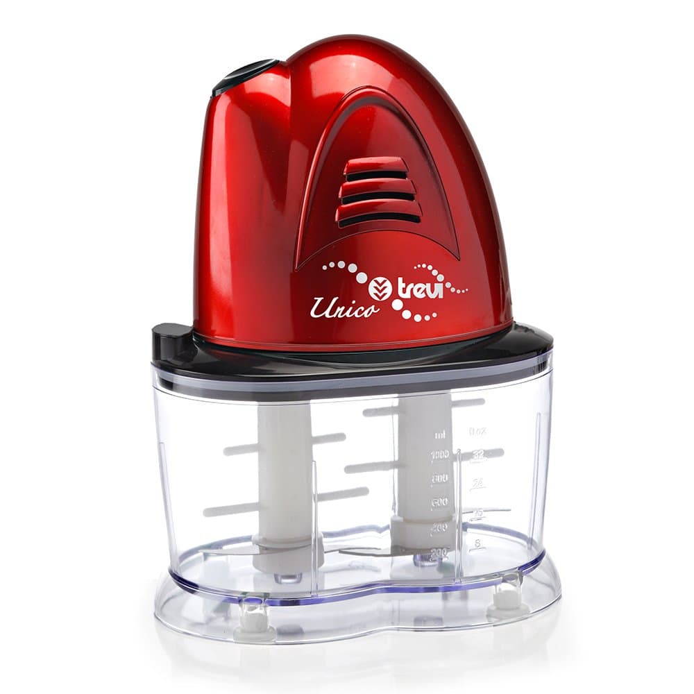 Trevidea PR124 Unico 300 W – Multifunction Food Processor with Two Tanks one Size red
