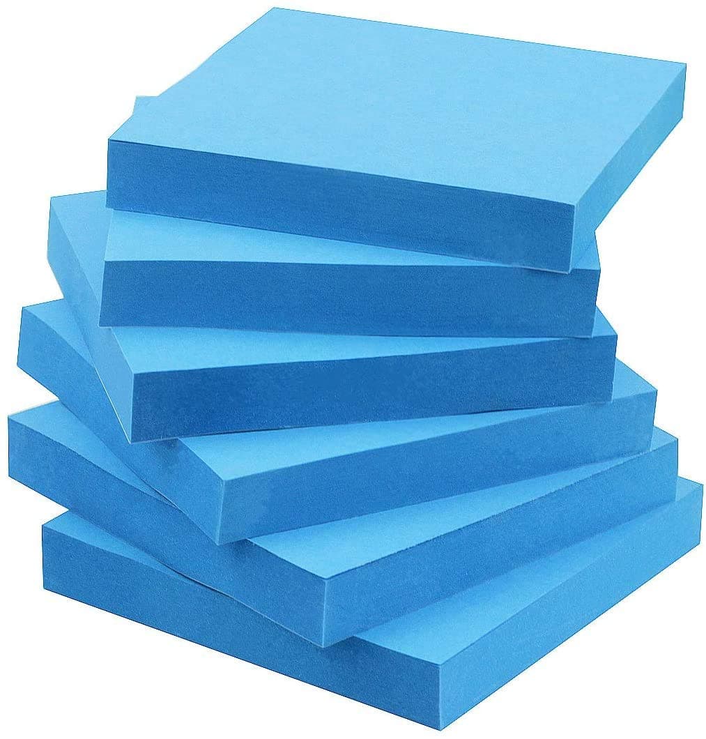 Early Buy Sticky Notes 3x3 Self-Stick Notes Blue Color 6 Pads, 100 Sheets/Pad