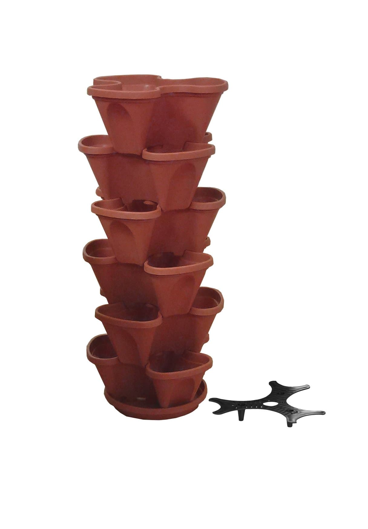 Nancy Janes Stacking Planter, 12-Inch, Terracotta, 6-Pack