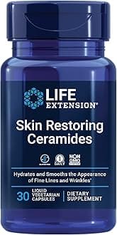 Skin Restoring Ceramides* – Wheat Oil Extract – Hydrates & Smooths The Appearance of Fine Lines & Wrinkles – Gluten-Free, Non-GMO, 1-Daily, Vegetarian – 30 Liquid Capsules