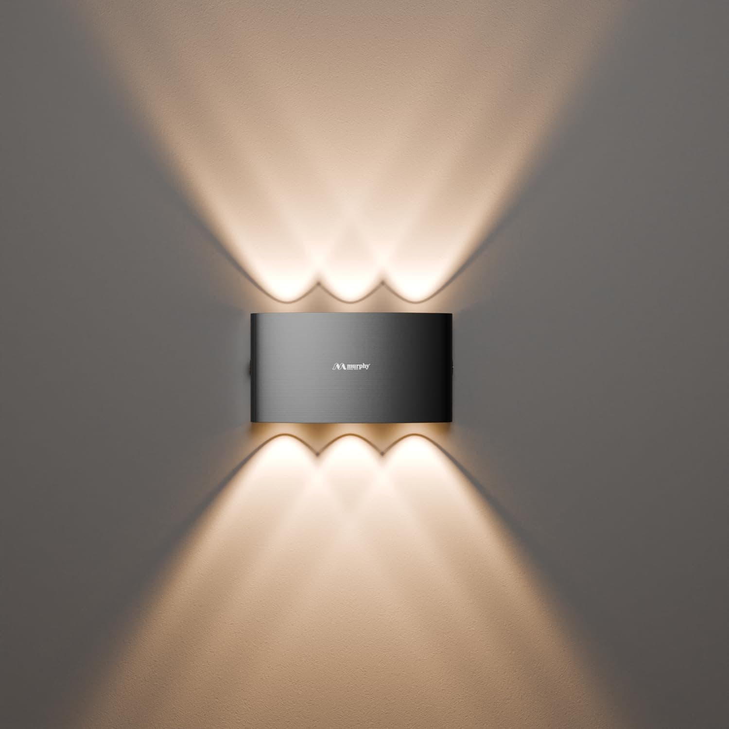 Murphy 6-Watt U-Shape Up Down Outdoor LED Wall Light with Aluminium IP65 Grade Waterproof Body Warm White Pack of 8 (with 2 Years Warranty)