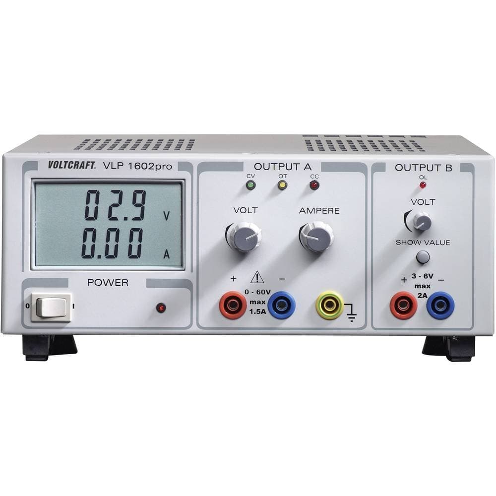 VOLTCRAFT VLP 1602pro, 102W Dual Output Variable DC Power Supply, Linear, Bench