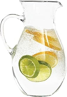 Glass Pitcher With Spout, SMALL 1 Quart Borosilicate Glass Pitchers With Handle,Glass, Cocktail Pitcher, Margarita, Sangria, Beverage Pitchers