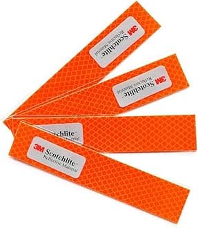 Salzmann Diamond Grade Hi-Vis Reflective Stickers | Waterproof All-Weather Outdoor Safety Sticker Decals | Pack of 4 | Yellow, Orange, Red or White