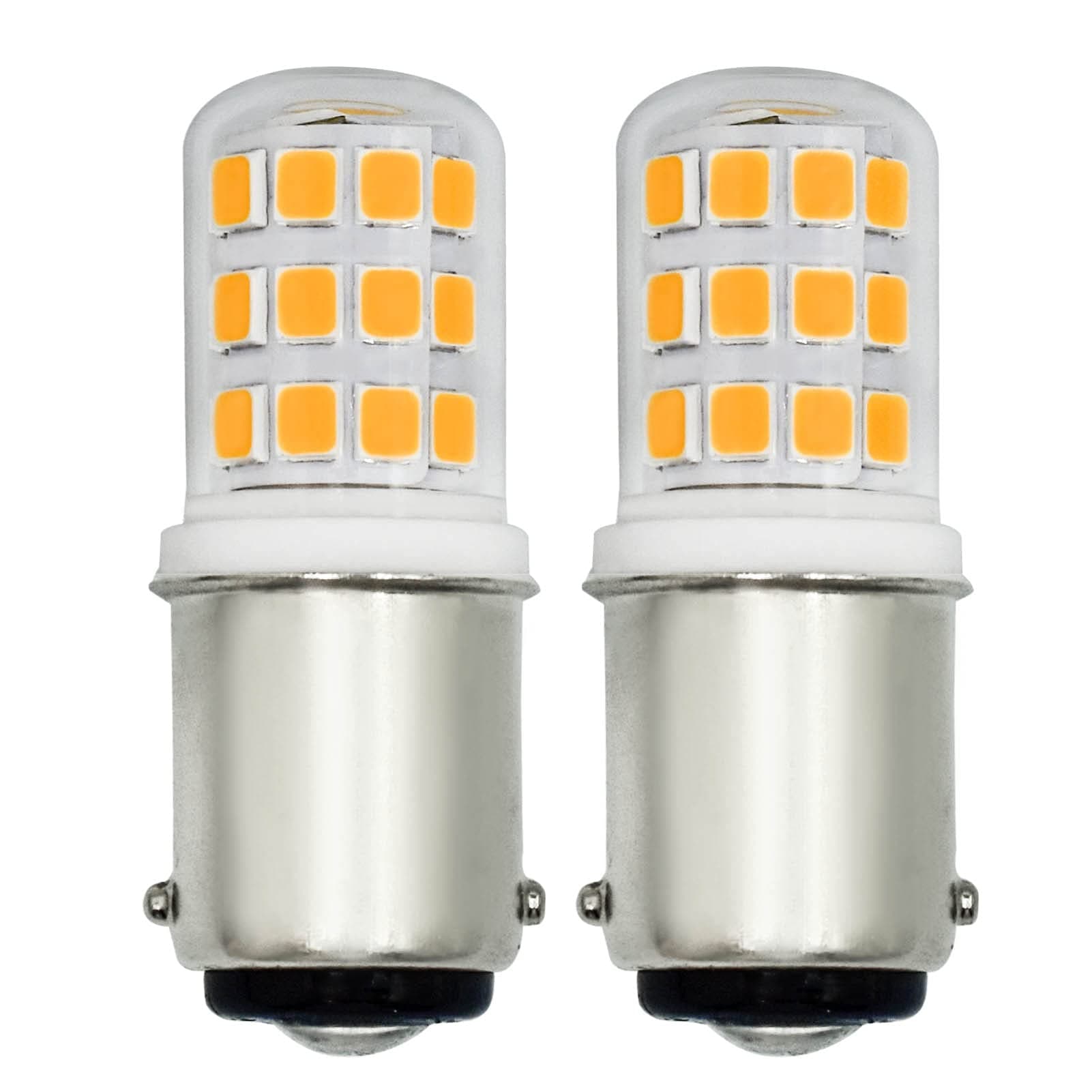 ASAIHKUN Tiny 3W LED Bulb B15 Small Bayonet Socket SBC Double Connect Replacement for 15W-30W BA15D AC230V Warm White 3000K Night Lights Sewing Machine Bedside Lamp Non-dimmable (Pack of 2）