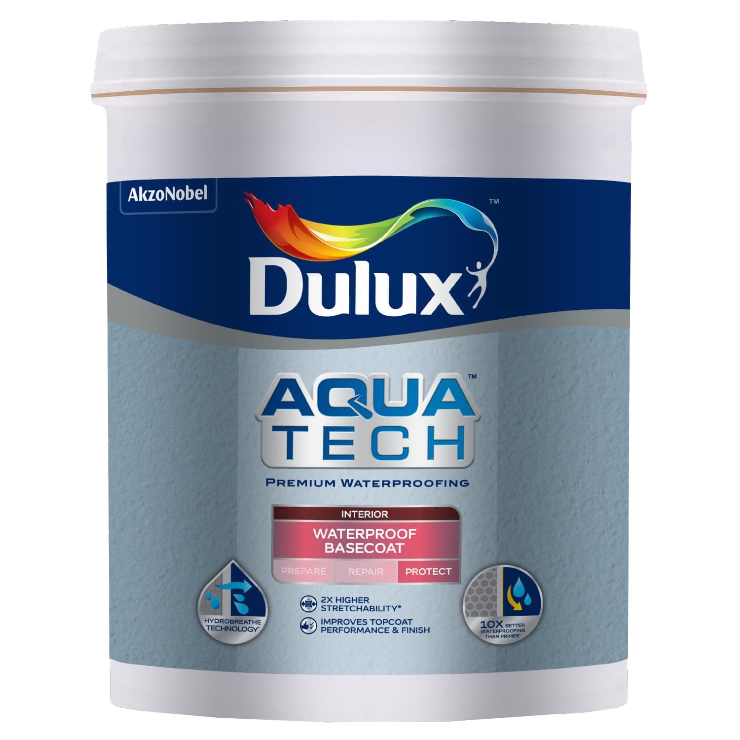 Dulux Aquatech Basecoat, Interior Waterproof Basecoat for Walls, Improves Top-Coat Finish and Life | Protect Walls From Dampness, 1 Liter | 2-years Warranty