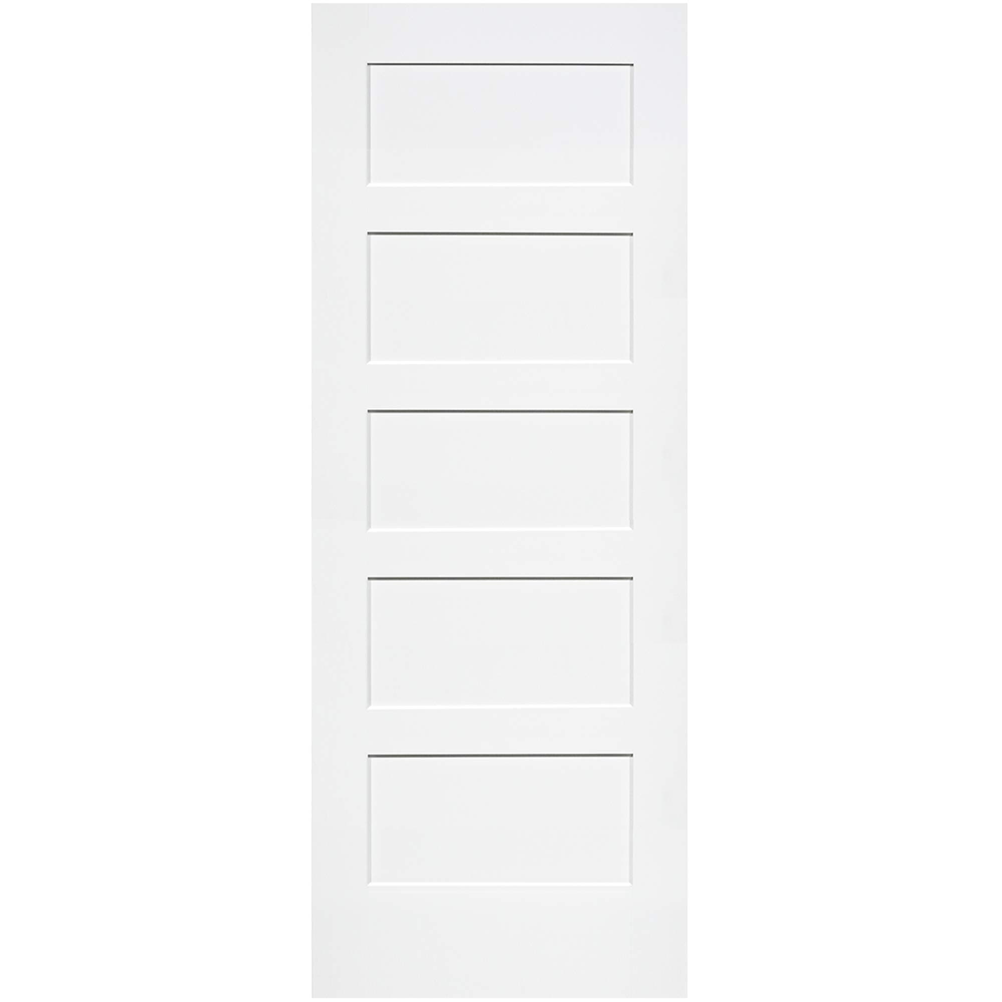 5-Panel Door, White Primed Shaker 80 in. x 28 in.