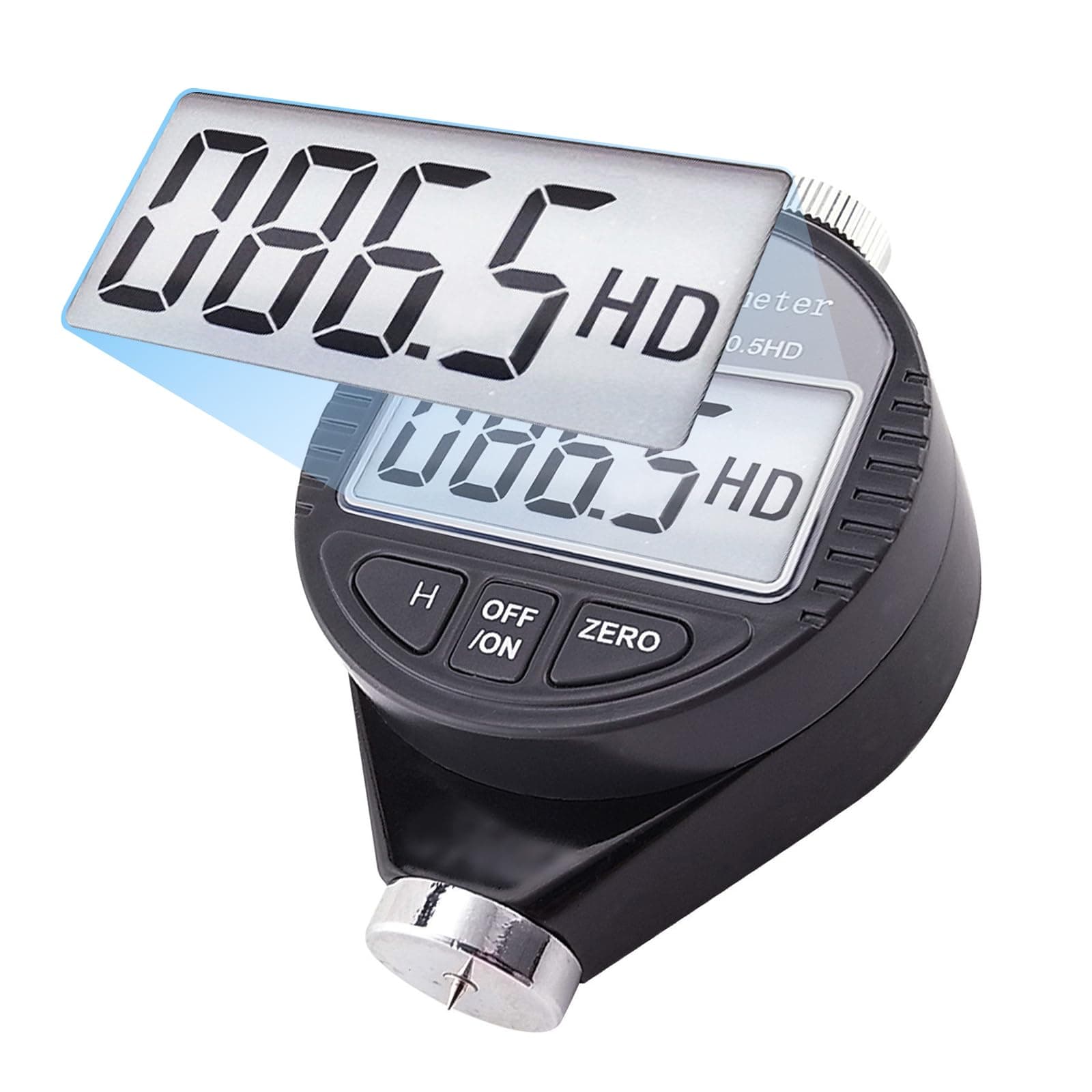 Shore D Hardness Tester Meter Portable 0-100HD Digital Durometer D for Rubber, Tire, Plastic, Thermal Plastic, Flooring, Bowling Ball with Large LCD Display