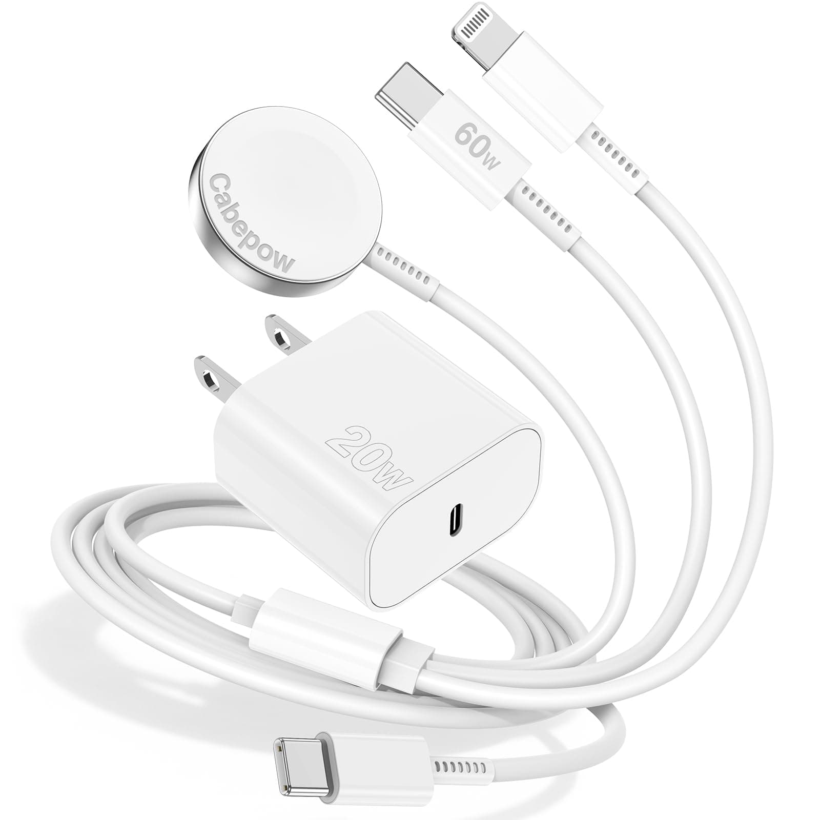 2 Pack 2025 Upgraded Apple Watch Charger USB C Cable Magnetic iWatch Charger Fast Charging Cord 3FT for Apple Watch Ultra 3/SE 3/Series 11/10/Series 9/Series 8/7/6/5/4/3/Ultra/SE/SE 2-White