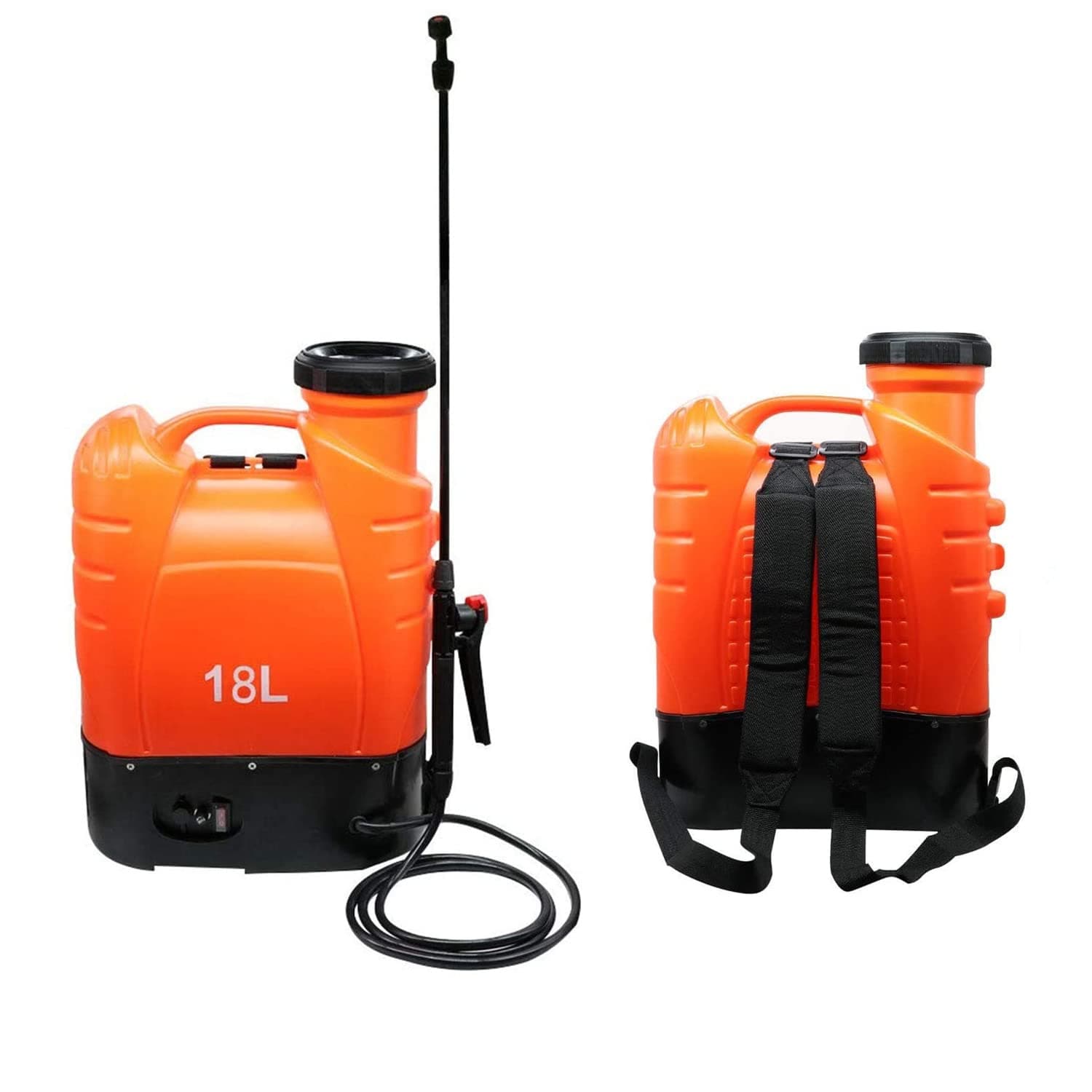 4.8 Gallon Battery Power Sprayer with 4 Different Spraying Nozzles,Backpack Pump Sprayer for Garden and Lawn,Agriculture Spraying Watering
