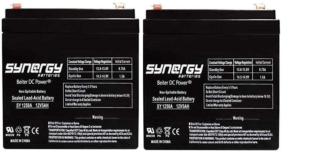 Razor E100 Electric Scooter Battery 12V 5AH - 2 Pack These Do Not Fit The E100 Power Core